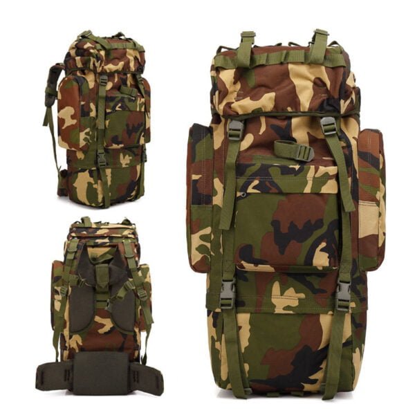 65L Large Backpack Tactical Bag High Quality Waterproof Hiking Trekking Backpack with Rain Cover - Image 3