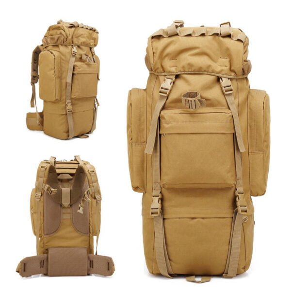 65L Large Backpack Tactical Bag High Quality Waterproof Hiking Trekking Backpack with Rain Cover - Image 4