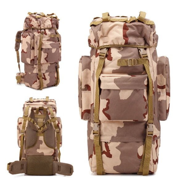 65L Large Backpack Tactical Bag High Quality Waterproof Hiking Trekking Backpack with Rain Cover - Image 5