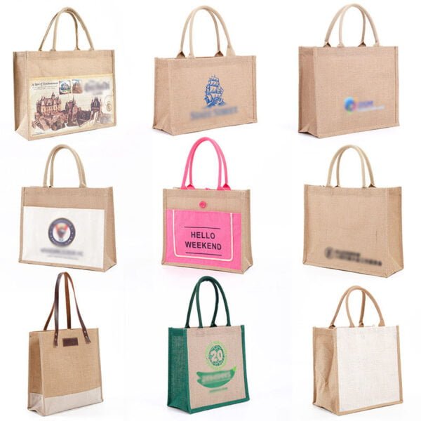 Custom Jute Shopping Bags - Image 2