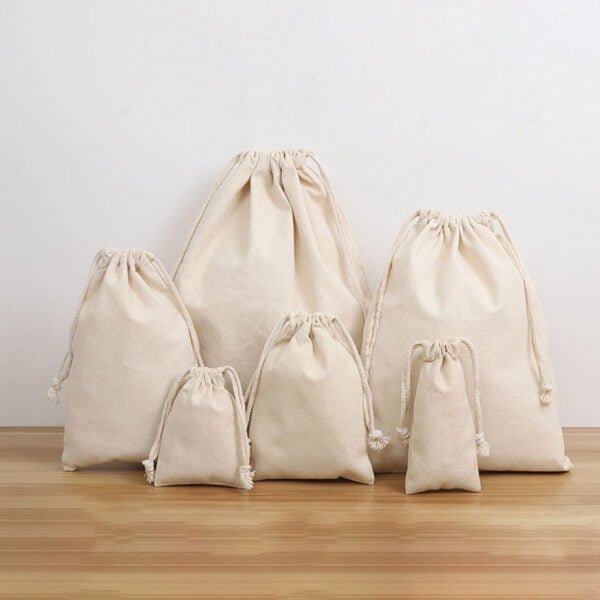 Custom Canvas Cotton Drawstring Bags - Image 3